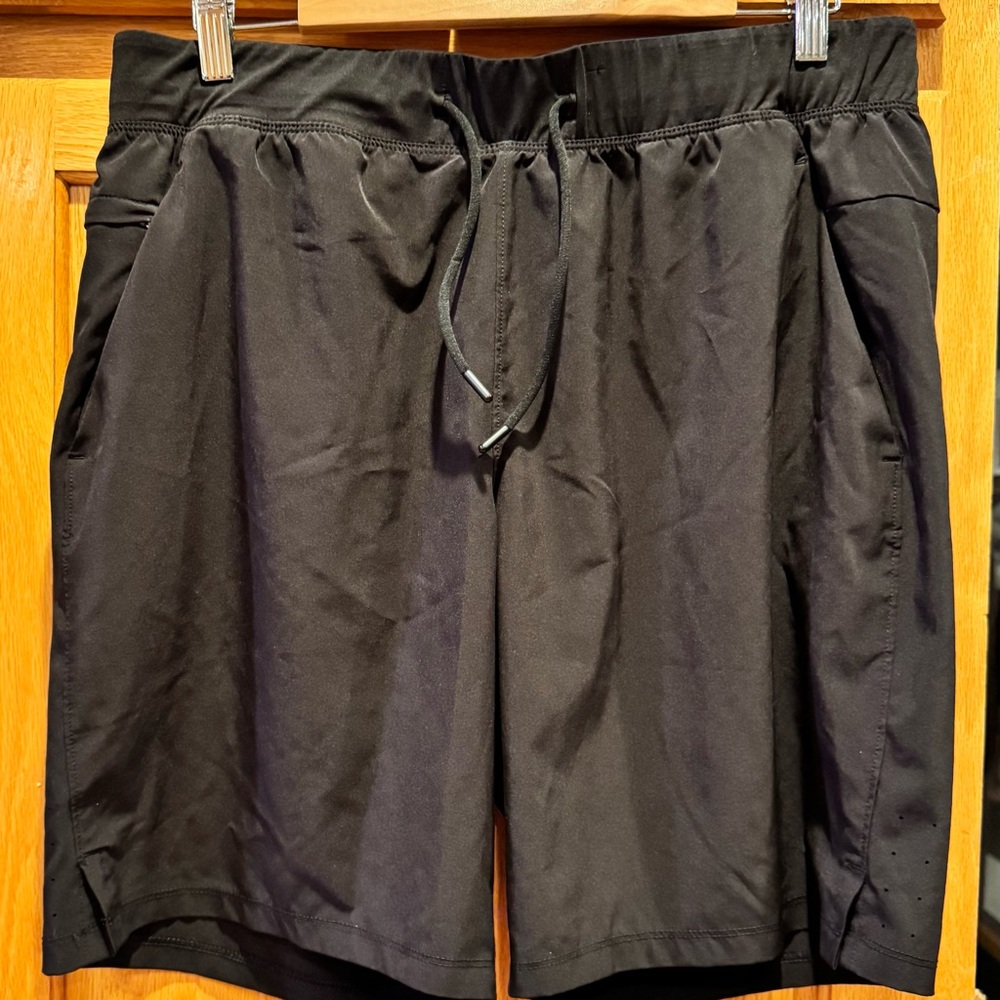 Athletic Works Black Men's Performance Drawstring Shorts
